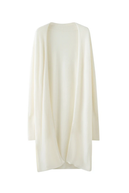 White cardigan on a white background