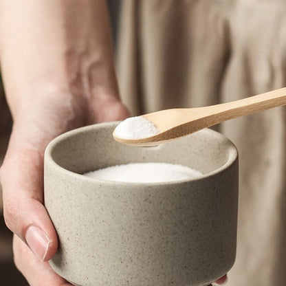 Ceramiczny słoik z bambusową pokrywką